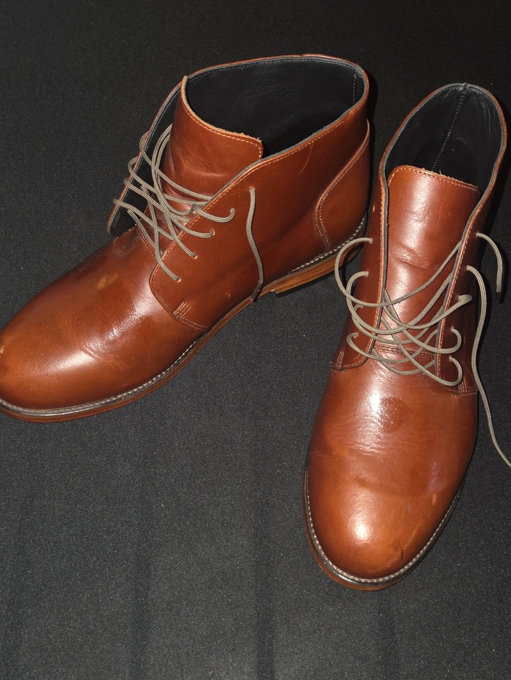 Nisolo Cognac Leather Chukka Boots Size 9 Mens